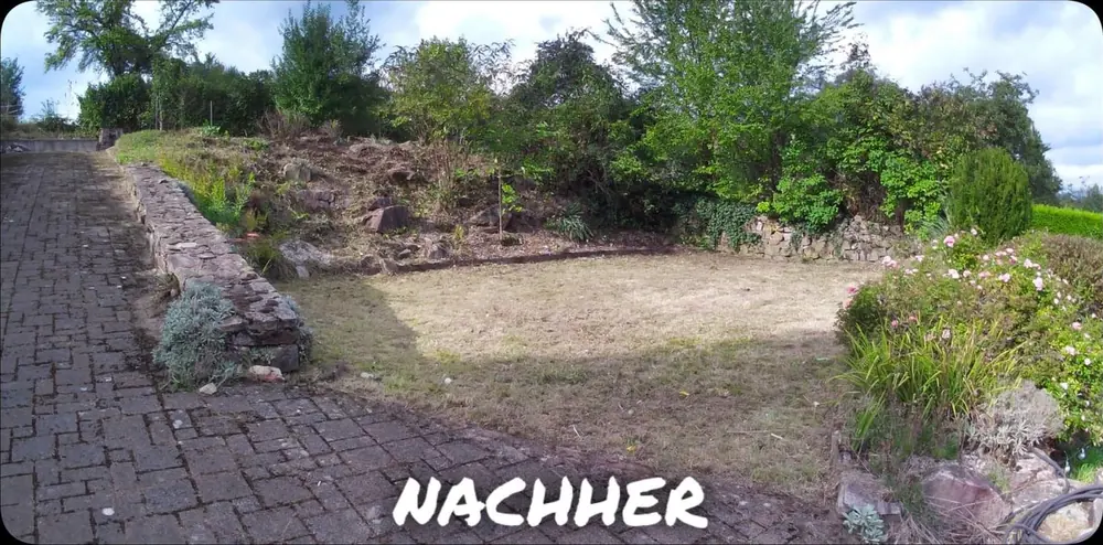 Nachher: Verwilderte Gartenflaeche wieder gemaeht