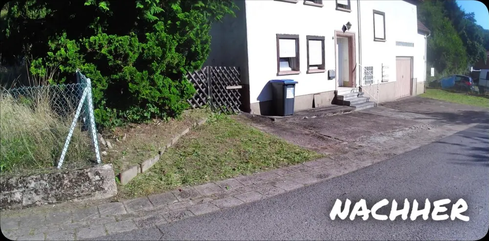 Nachher: Vorplatz am Haus aufgeräumt